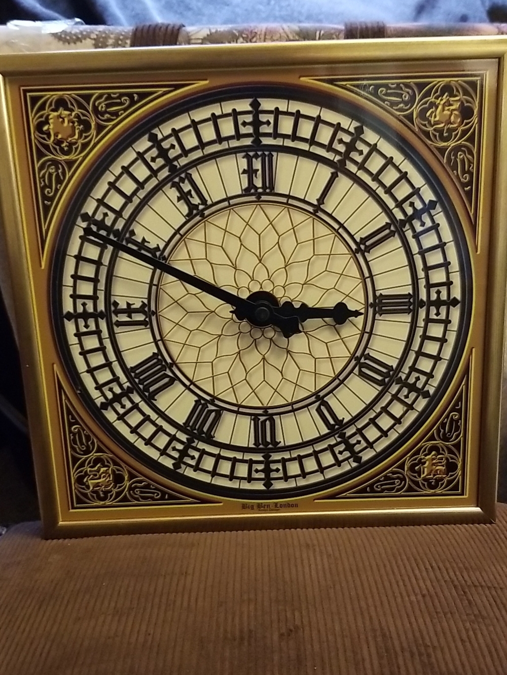 Classic Gold and Black Wall Clock - Big Ben Style